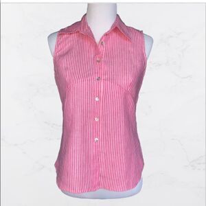 Edward 100% IrishLinen Sleeveless Button Front Top